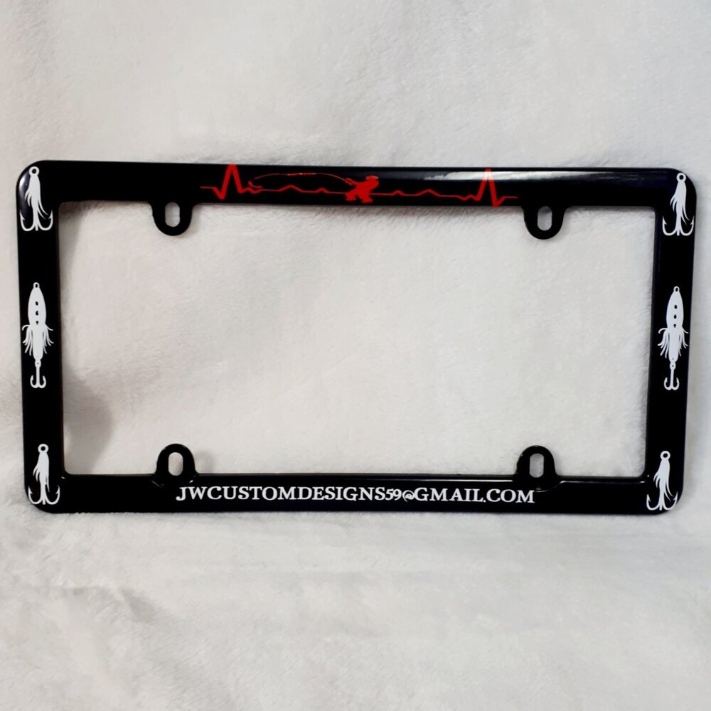 Fishing License Plate Frame